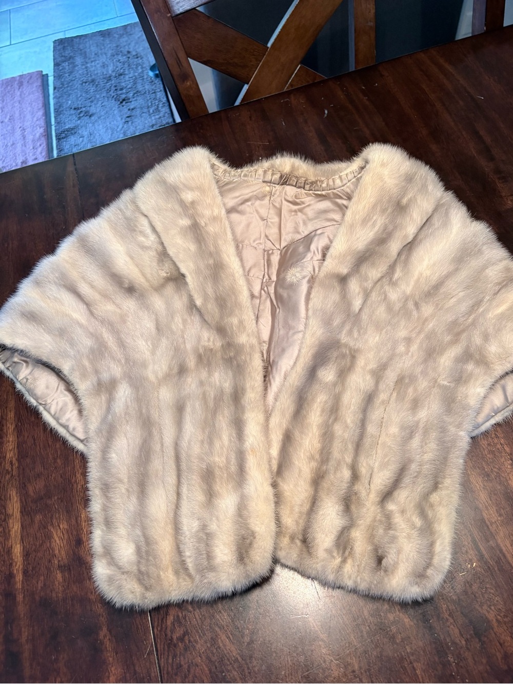 mink stole - capelet - vintage